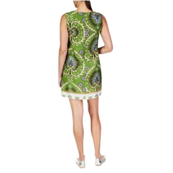 Sanctuary Easy Shift Dress Mezzo Tile Print Green Size XS NWT - Picture 2 of 7